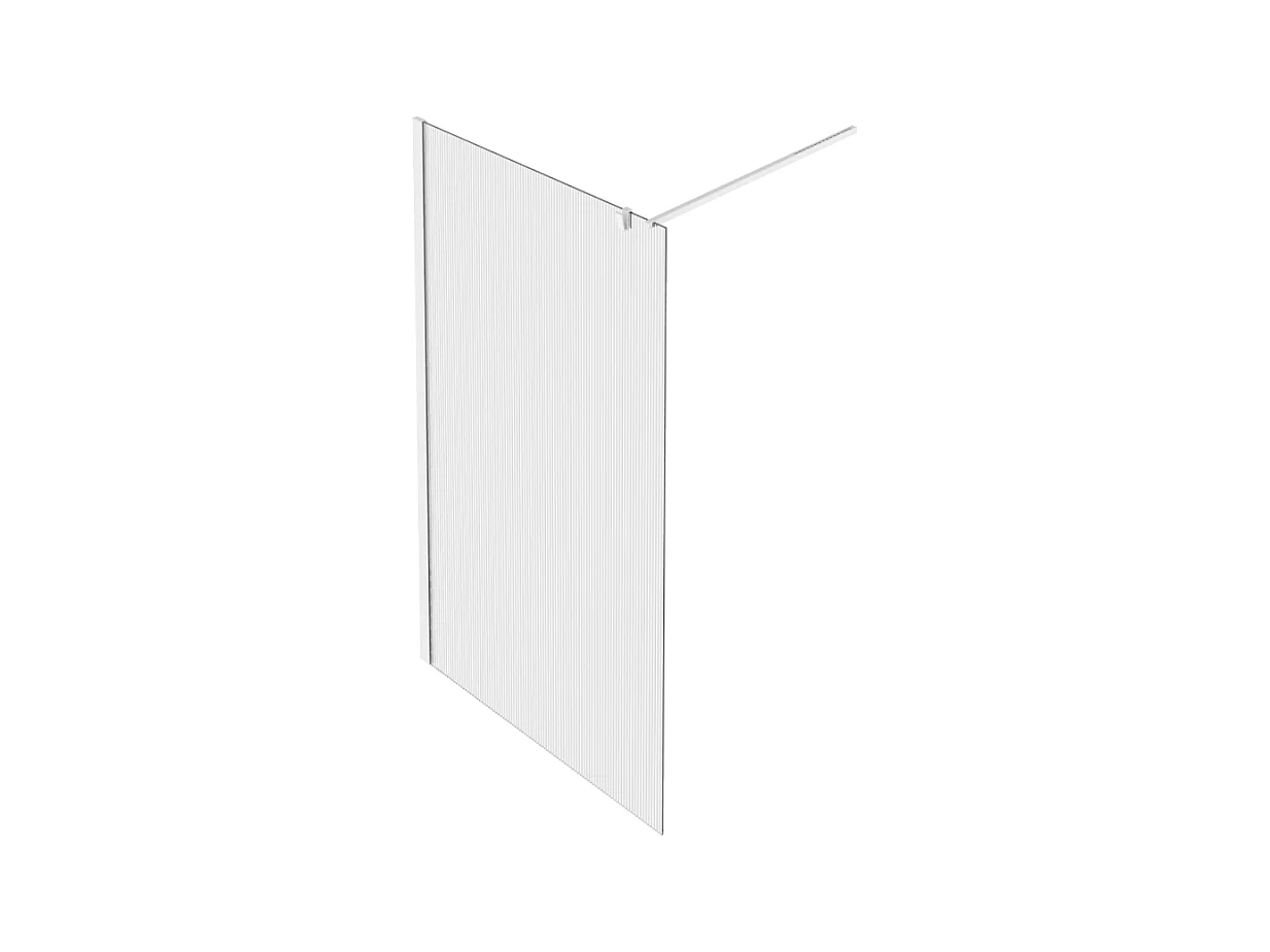 Paroi de douche JACOB DELAFON Contra flute 120cm + kit profilé Blanc mat