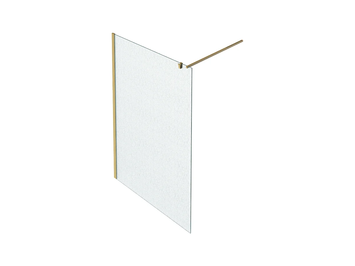 Paroi de douche JACOB DELAFON Contra textile 100cm + kit profilé Laiton brossé