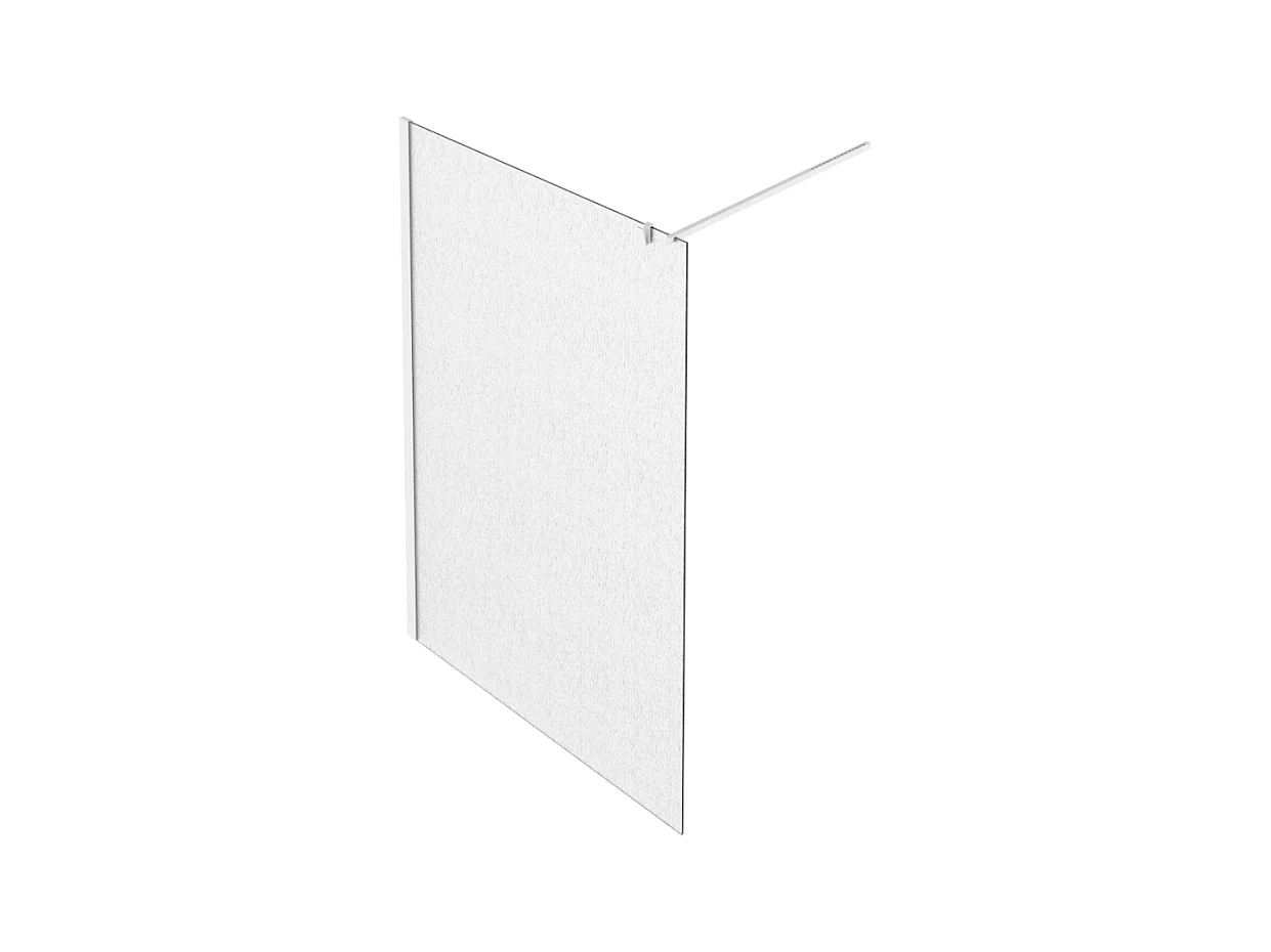 Paroi de douche JACOB DELAFON Contra textile 120cm + kit profilé Blanc mat