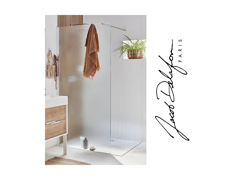 Paroi de douche JACOB DELAFON Contra textile 120cm + kit profilé Chromé