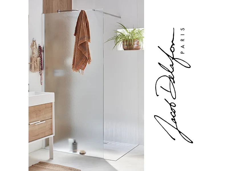 Paroi de douche JACOB DELAFON Contra textile 120cm + kit profilé Chromé