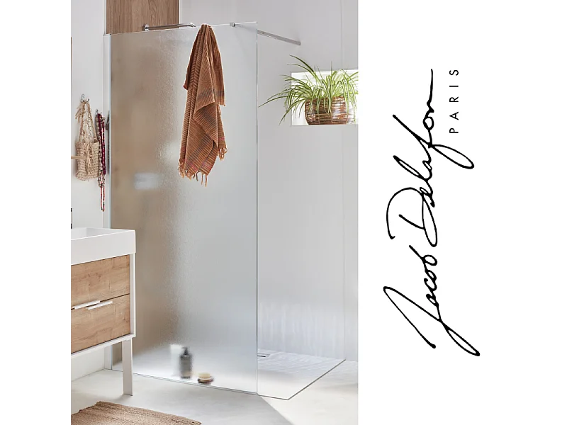 Paroi de douche JACOB DELAFON Contra textile 120cm + kit profilé Chromé