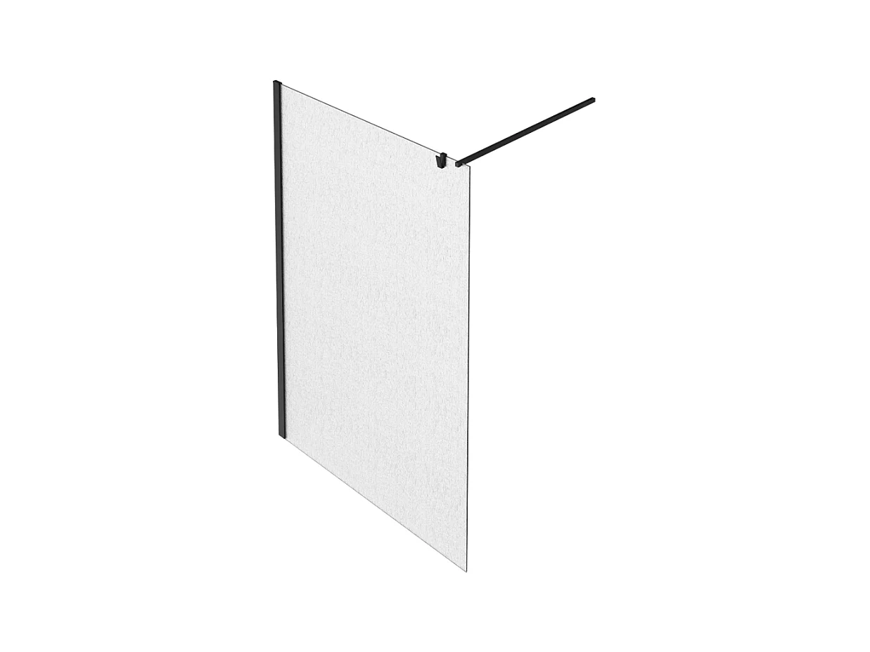 Paroi de douche JACOB DELAFON Contra textile 100cm + kit profilé Noir mat