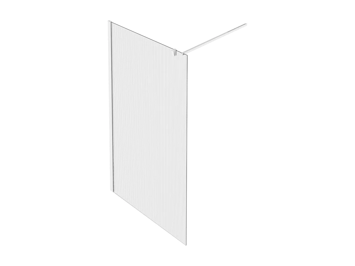 Paroi de douche JACOB DELAFON Contra flute 100cm + kit profilé Blanc mat