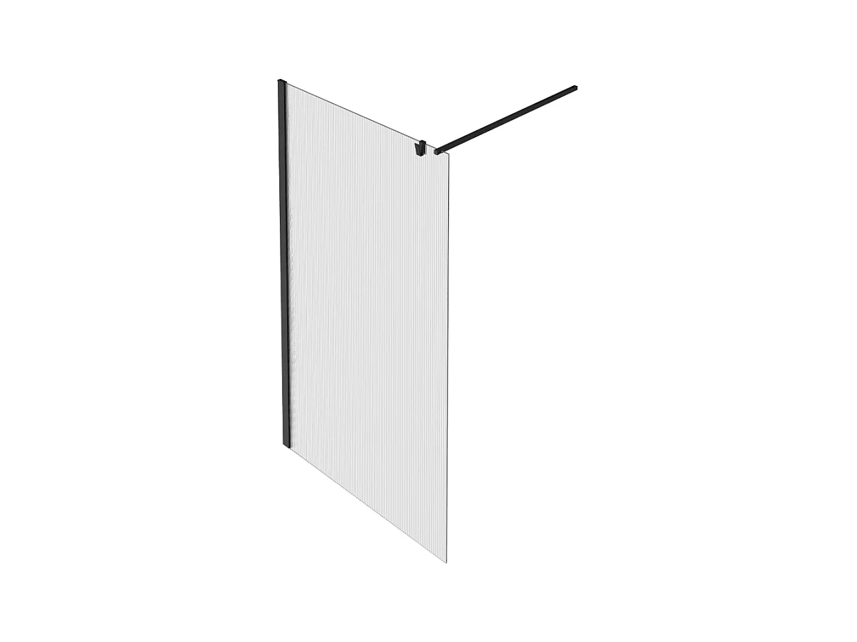 Paroi de douche JACOB DELAFON Contra flute 120cm + kit profilé Noir mat