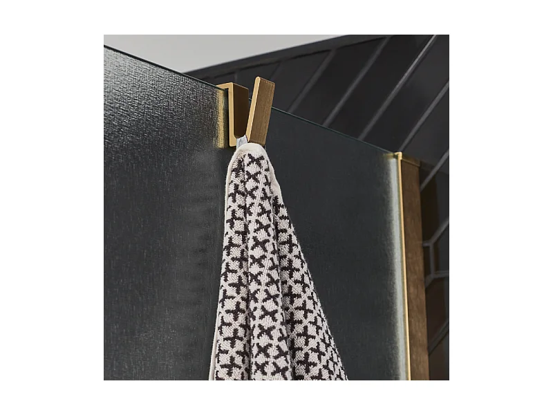 Paroi de douche JACOB DELAFON Contra textile 120cm + kit profilé Laiton brossé