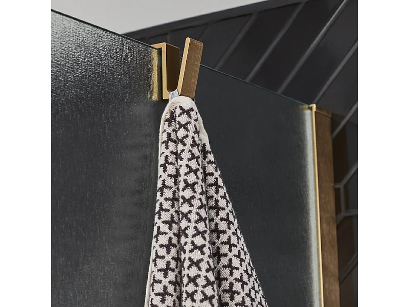 Paroi de douche JACOB DELAFON Contra textile 120cm + kit profilé Laiton brossé