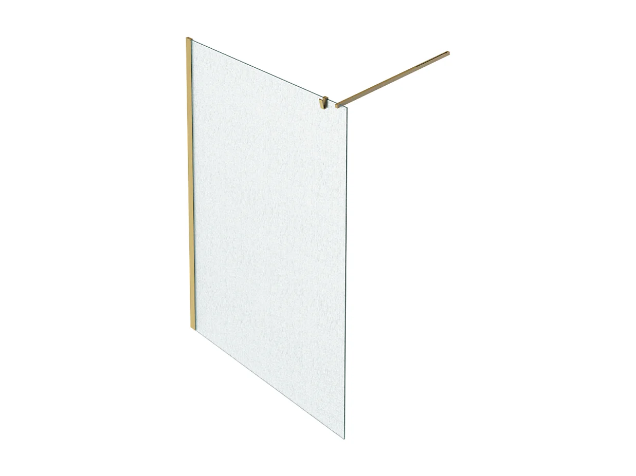 Paroi de douche JACOB DELAFON Contra textile 120cm + kit profilé Laiton brossé