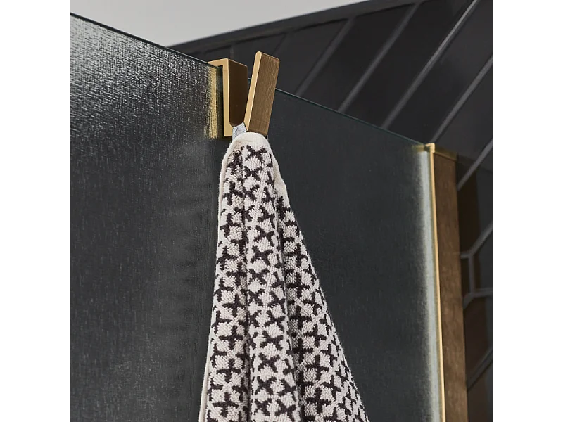 Paroi de douche JACOB DELAFON Contra textile 120cm + kit profilé Laiton brossé