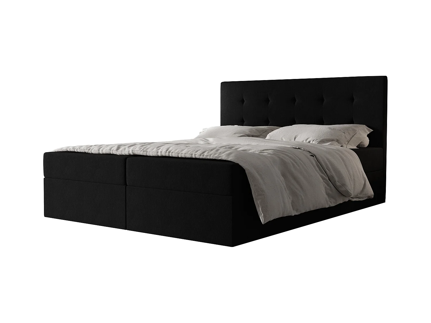 AX LIVING Boxspringbett 180x200 mit Bettkasten Dahlina Schwarz – Stil