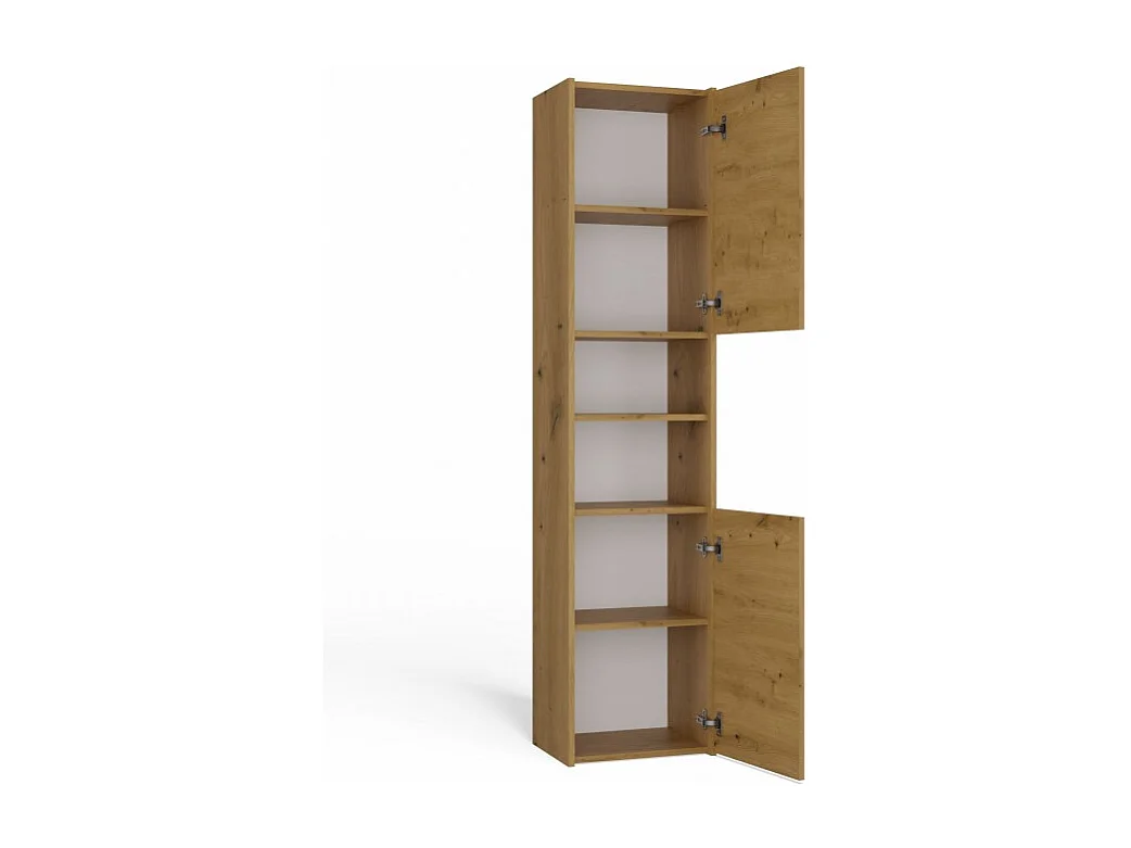 Szafka Łazienkowa Sara S40 | Dąb Artisan | 40x30x170 cm | Słupek Łazienkowy, Półki