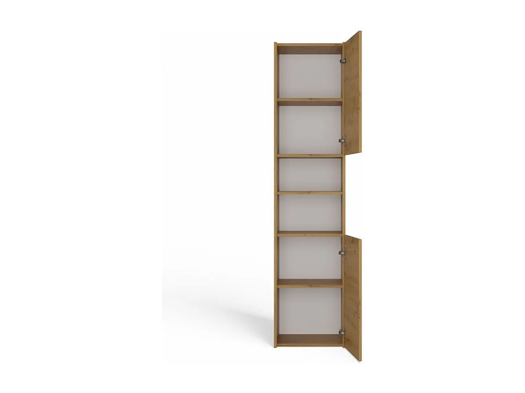 Szafka Łazienkowa Sara S40 | Dąb Artisan | 40x30x170 cm | Słupek Łazienkowy, Półki