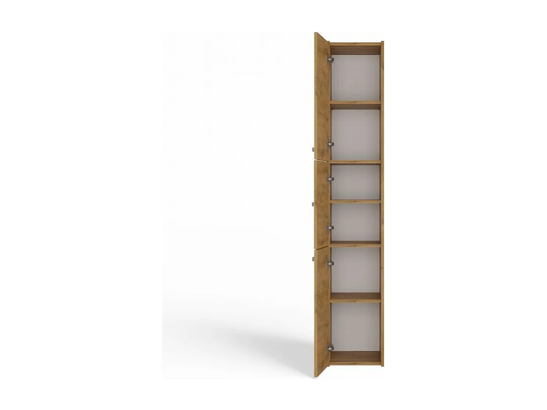 Szafka Łazienkowa SARA S33 | Dąb Artisan  | 30x30x170 cm | 3 Drzwi, Półki