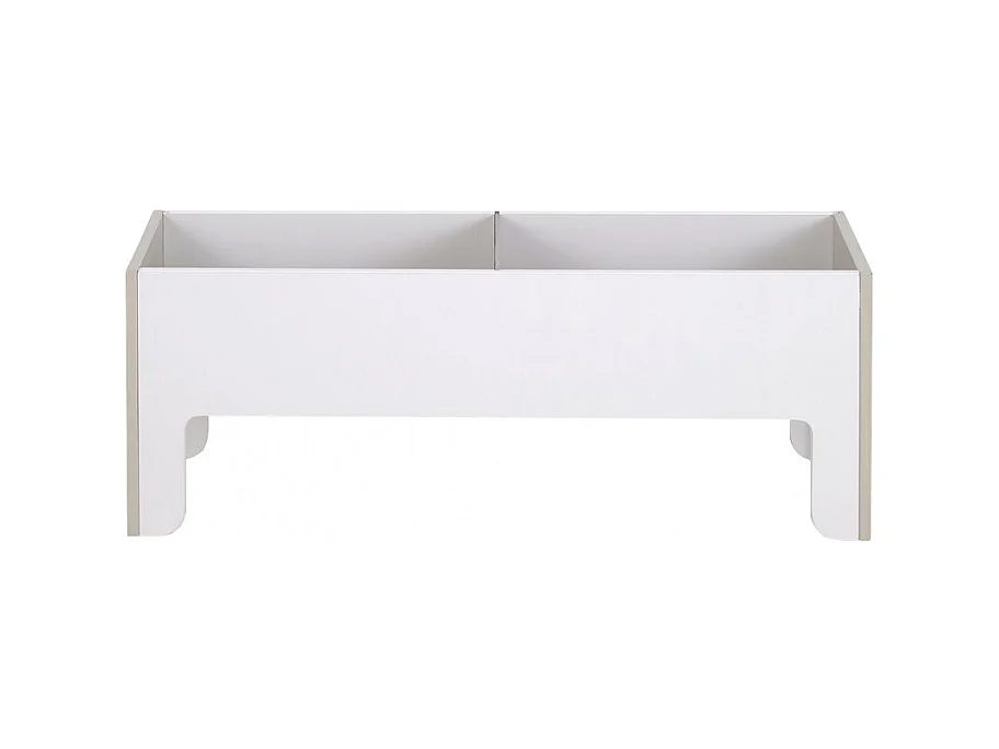 Coffre à jouet beige pour enfant sans visserie 2 cases - TONI 1922