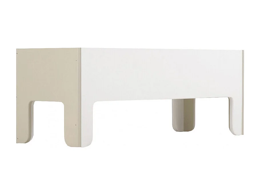 Coffre à jouet beige pour enfant sans visserie 2 cases - TONI 1922