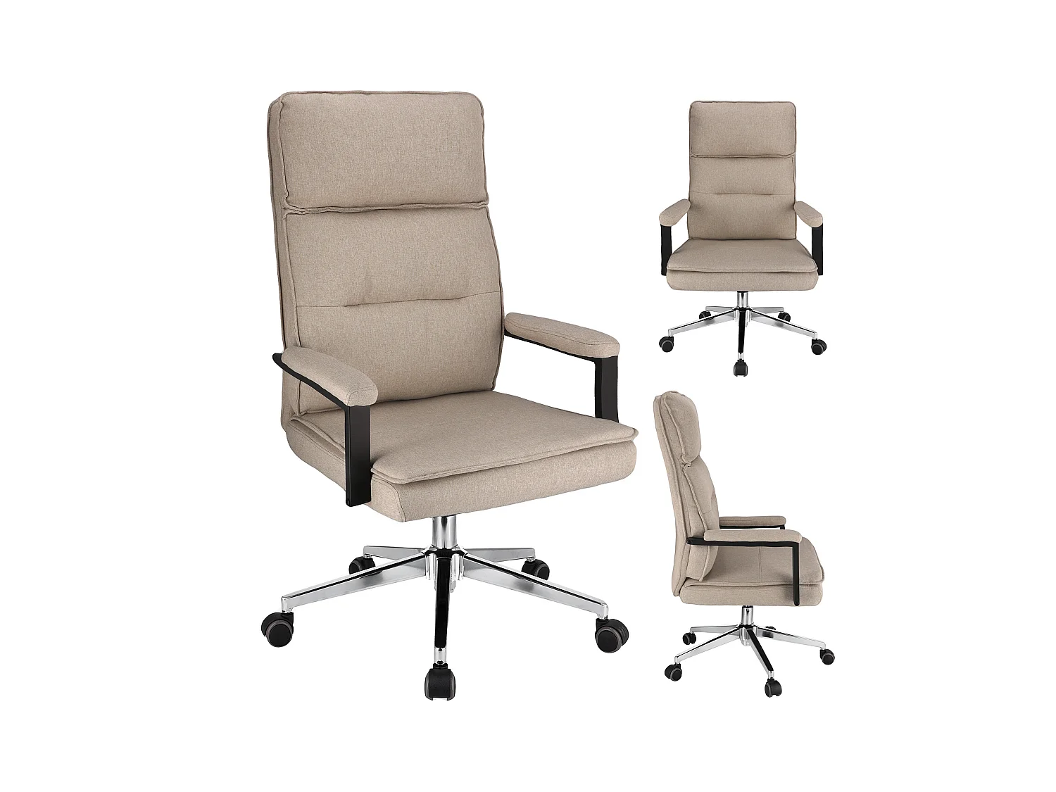 Fauteuil de bureau SEGO tissu beige