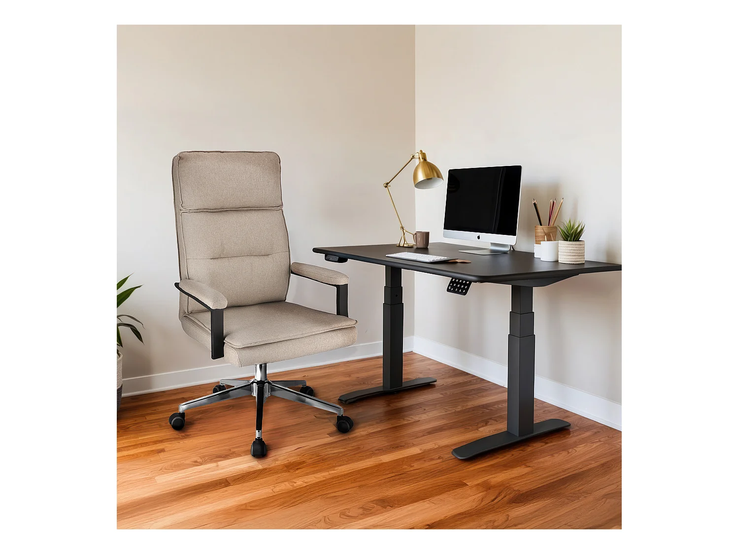 Fauteuil de bureau SEGO tissu beige