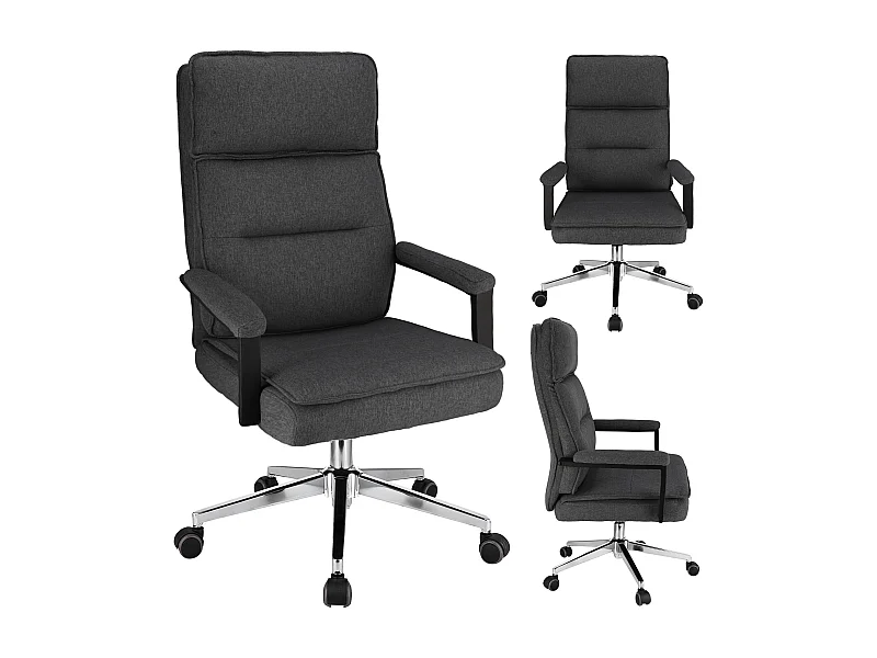 Fauteuil de bureau SEGO tissu gris foncé