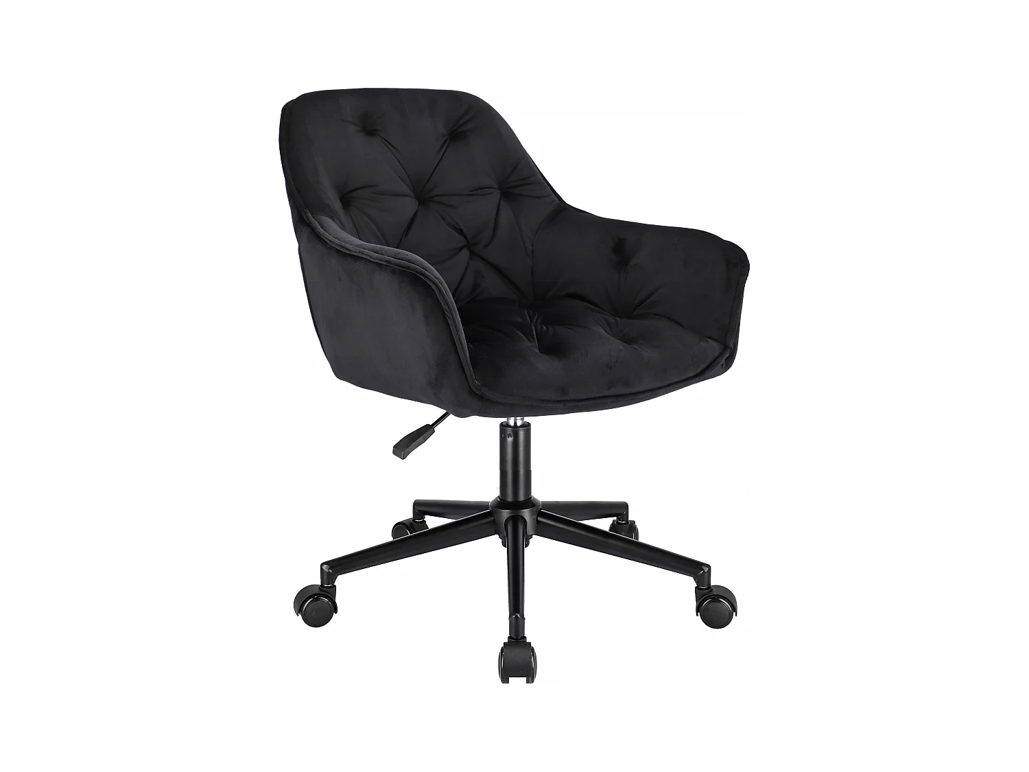 Fauteuil LARGO noir sur pieds noirs