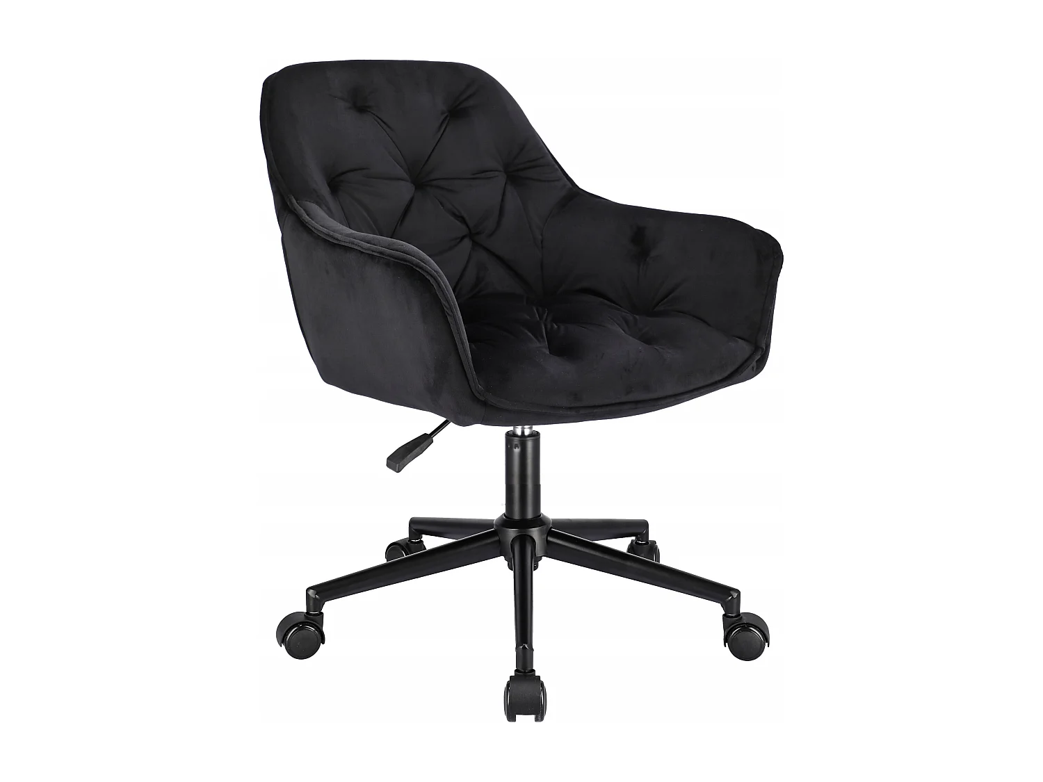 Fauteuil LARGO noir sur pieds noirs
