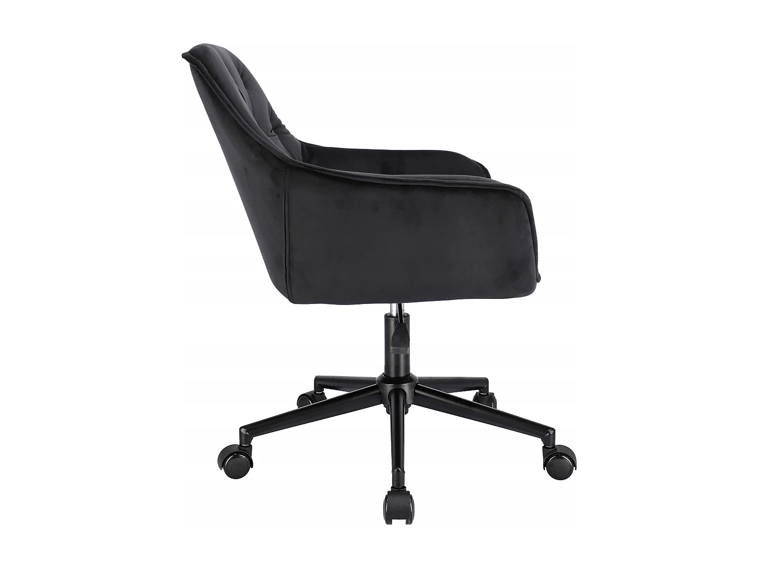 Fauteuil LARGO noir sur pieds noirs