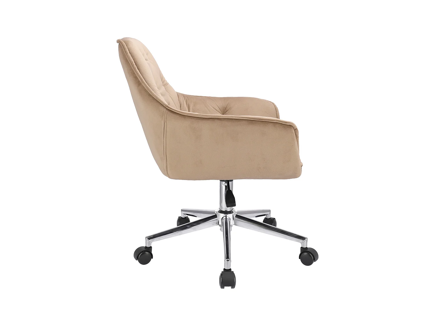Fauteuil LARGO en beige avec pieds en argent