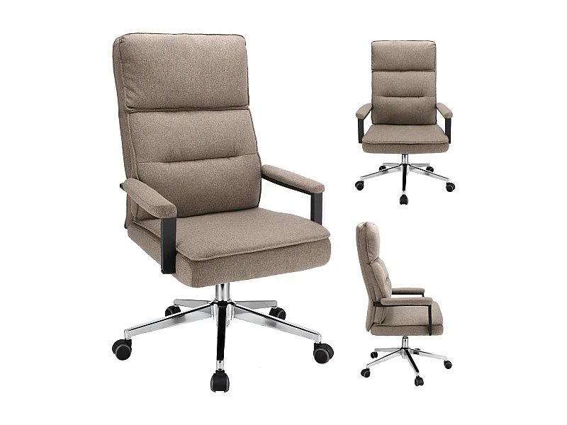 Fauteuil de bureau SEGO tissu brun