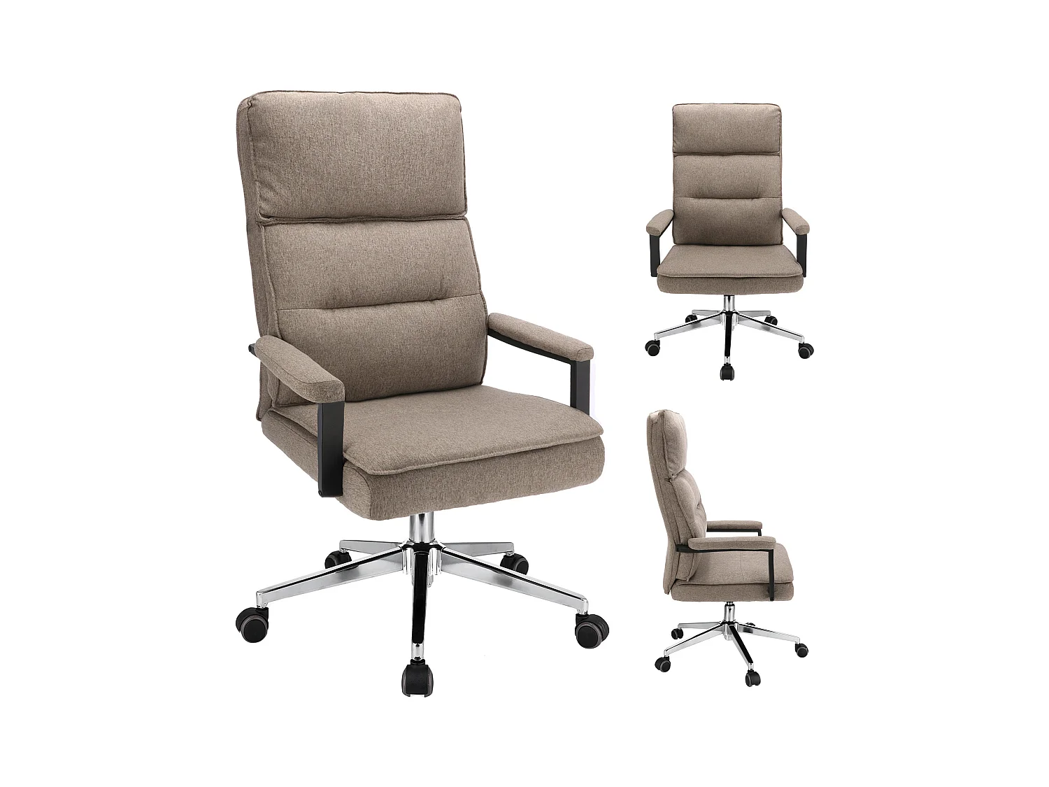 Fauteuil de bureau SEGO tissu brun