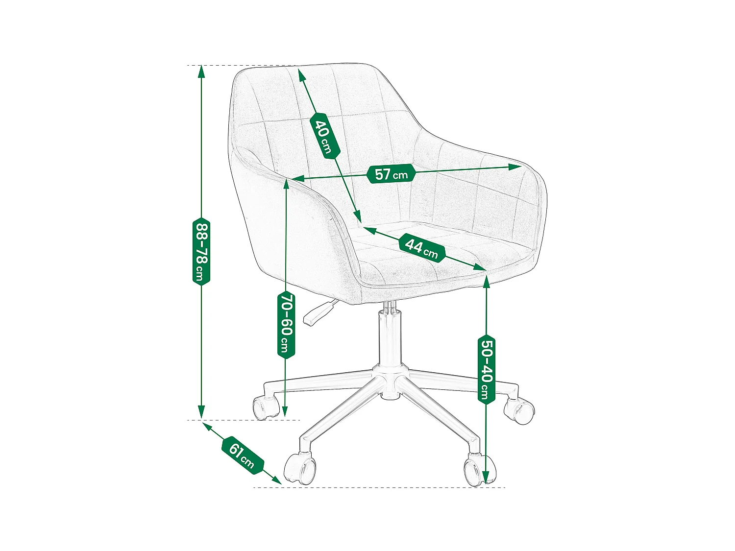 Fauteuil MILANO rose sur pieds argentés