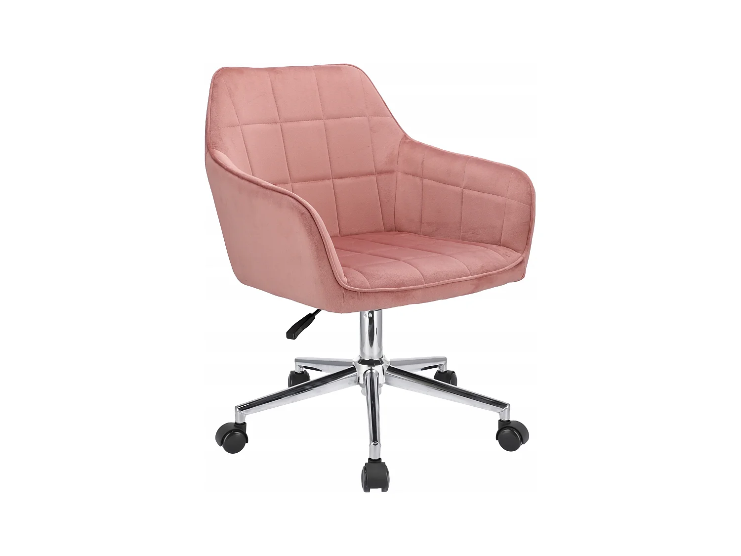 Fauteuil MILANO rose sur pieds argentés