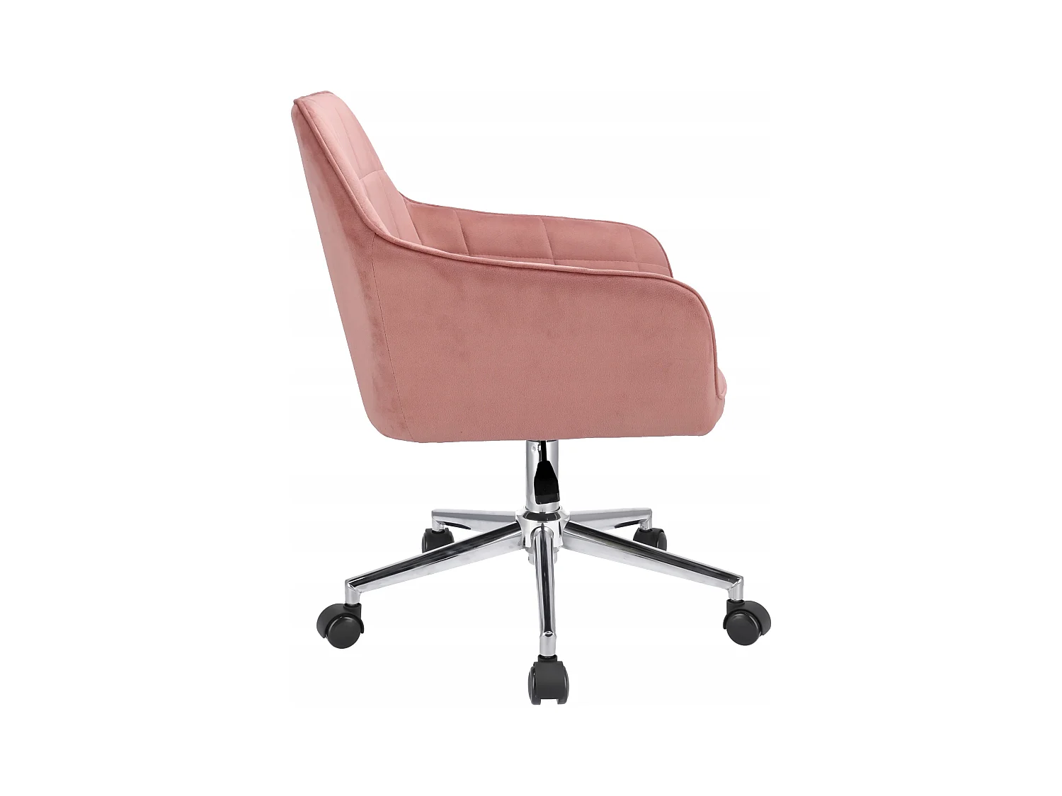 Fauteuil MILANO rose sur pieds argentés