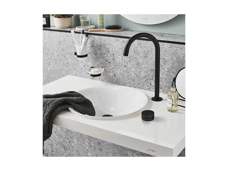 Mitigeur lavabo 2 trous XL JACOB DELAFON Grands Boulevards Noir mat