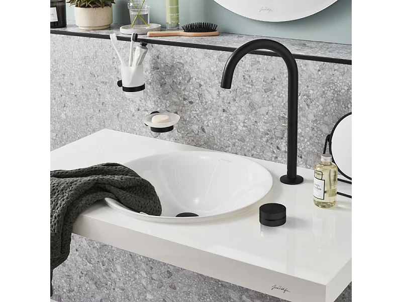 Mitigeur lavabo 2 trous XL JACOB DELAFON Grands Boulevards Noir mat