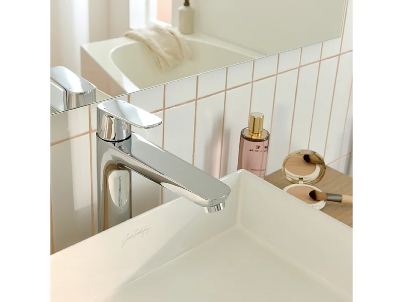 Mitigeur lavabo L JACOB DELAFON July+ sans vidage Chromé