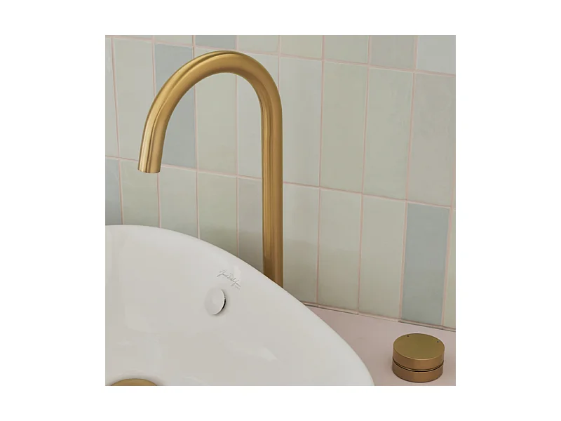 Mitigeur lavabo 2 trous XL JACOB DELAFON Grands Boulevards Laiton brossé