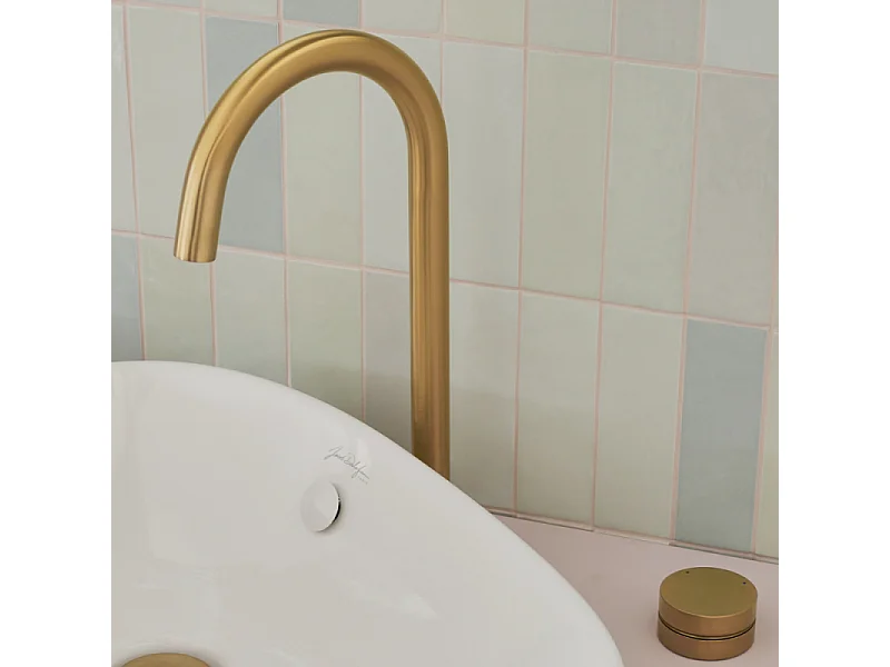 Mitigeur lavabo 2 trous XL JACOB DELAFON Grands Boulevards Laiton brossé