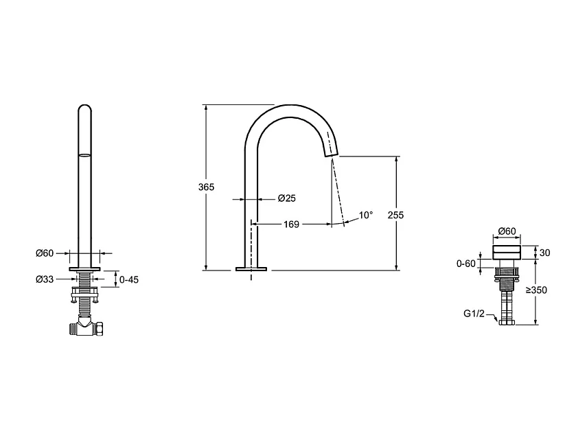 Mitigeur lavabo 2 trous XL JACOB DELAFON Grands Boulevards Laiton brossé