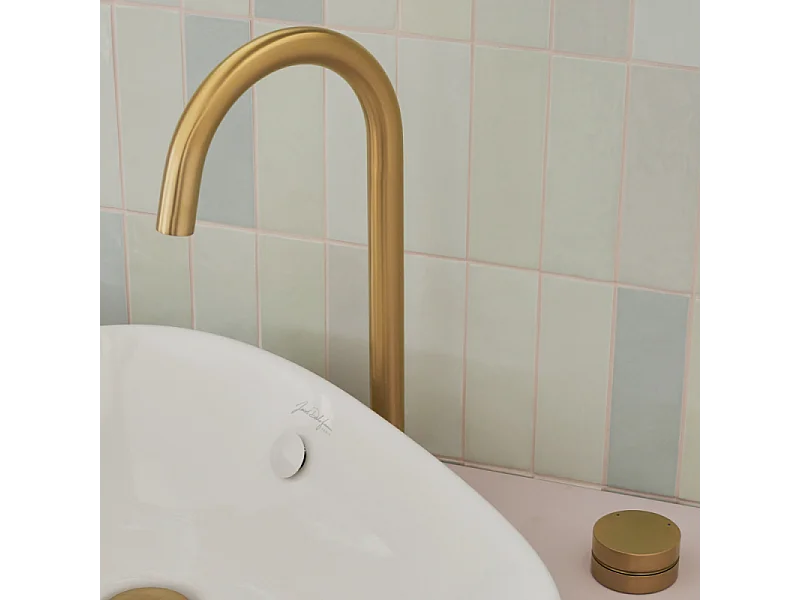 Mitigeur lavabo 2 trous XL JACOB DELAFON Grands Boulevards Laiton brossé