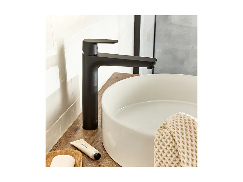 Mitigeur lavabo L JACOB DELAFON July+ sans vidage Noir mat