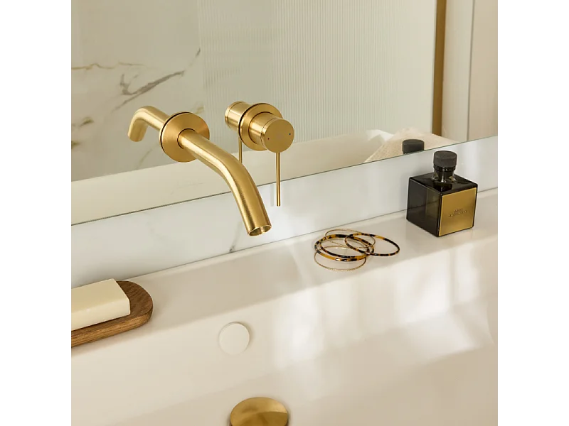 Mitigeur lavabo encastré JACOB DELAFON Grands Boulevards Laiton brossé  + poignée + corps encastré