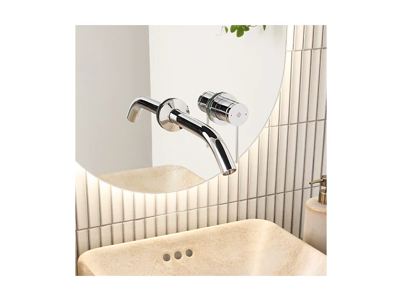 Mitigeur lavabo encastré JACOB DELAFON Grands Boulevards Chromé  + poignée + corps encastré