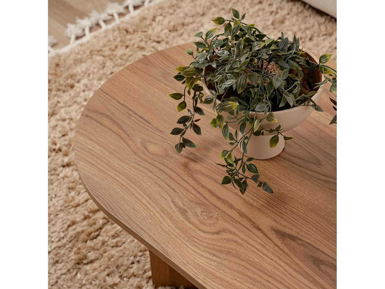 Table basse design ovale bois 120cm RAAV