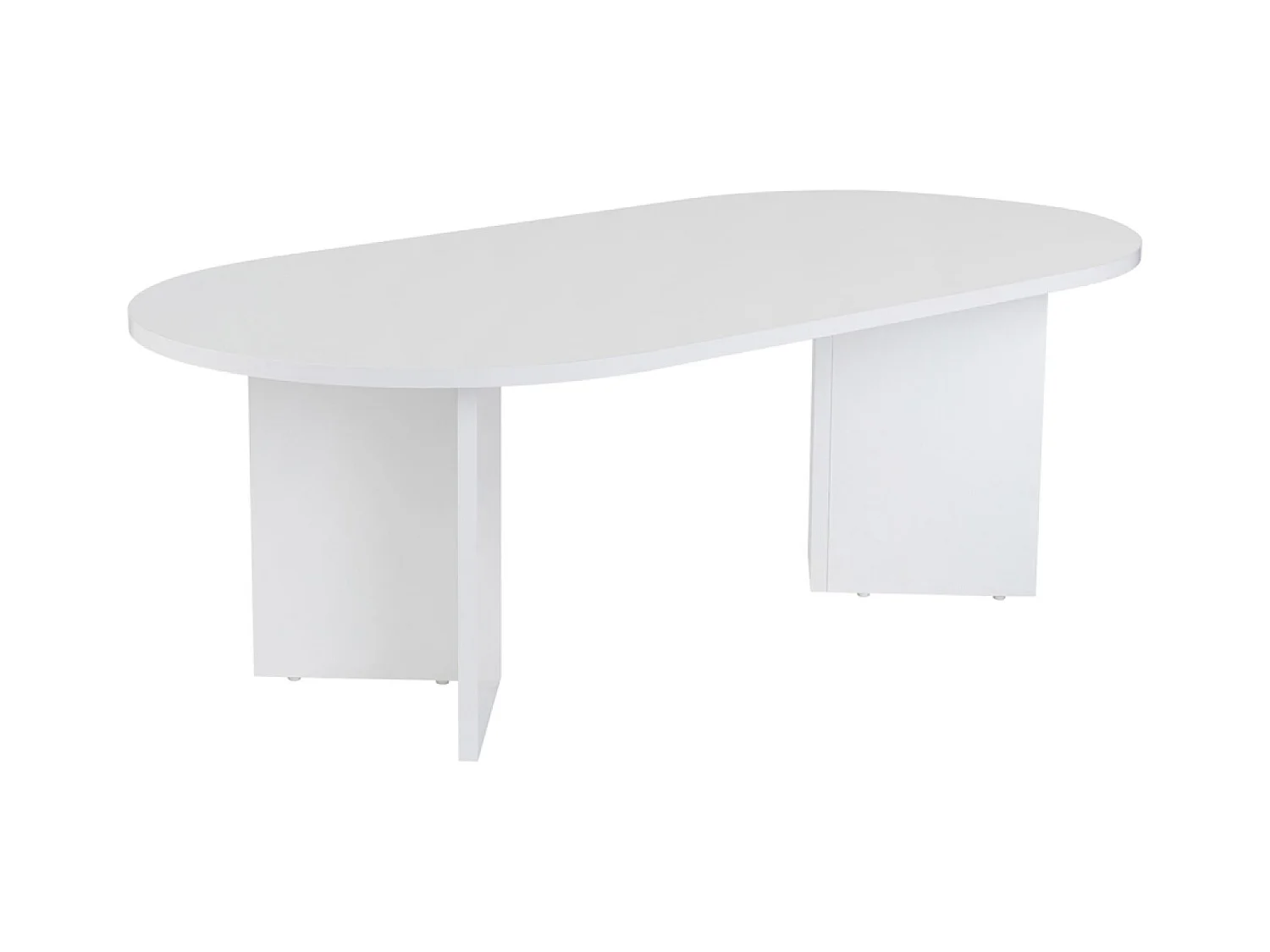 Table basse ovale effet travertin 119x60cm AZOS