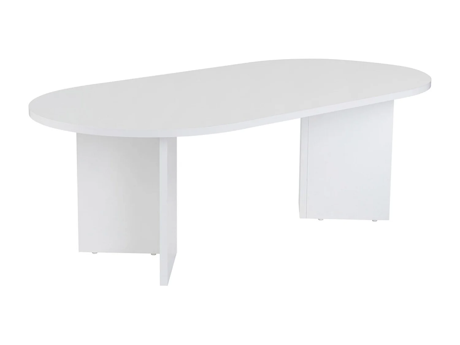 AZOS - Table basse ovale blanche 119x60cm