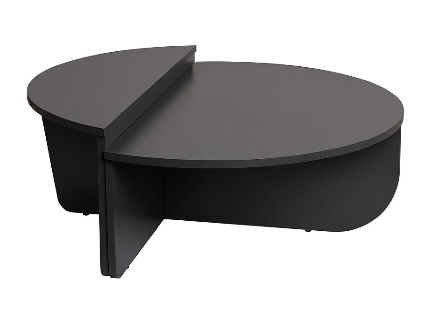 Table basse ronde podium anthracite 90cm VARI