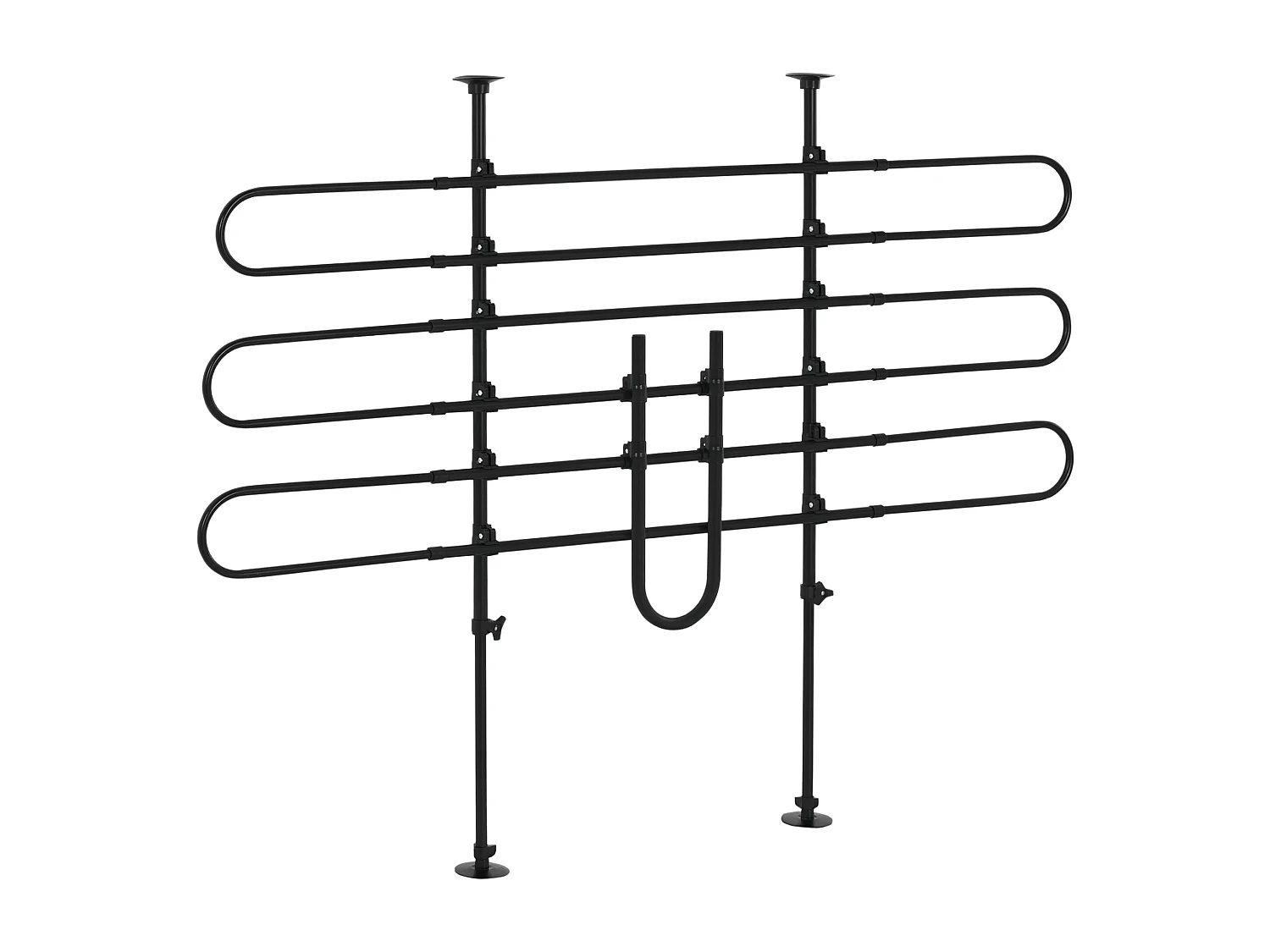 Grille de séparation extensible voiture barrière de sécurité barre réglable pour chien acier noir