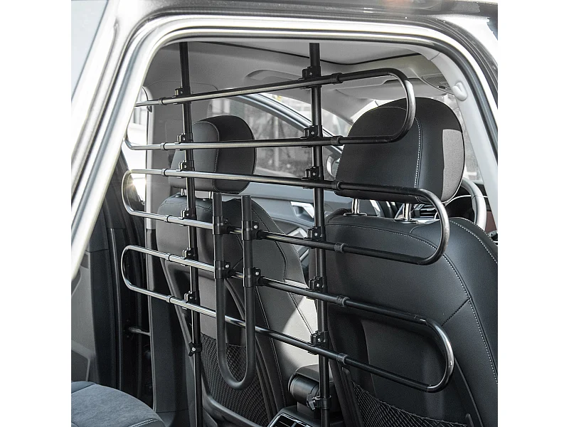 Grille de séparation extensible voiture barrière de sécurité barre réglable pour chien acier noir