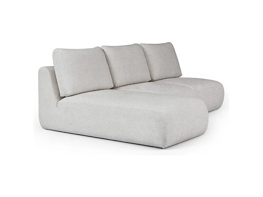 Rodier Canapé méridienne gauche sans accoudoirs Mirel gris