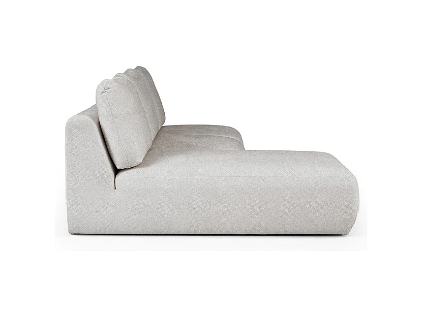Rodier Canapé méridienne gauche sans accoudoirs Mirel gris