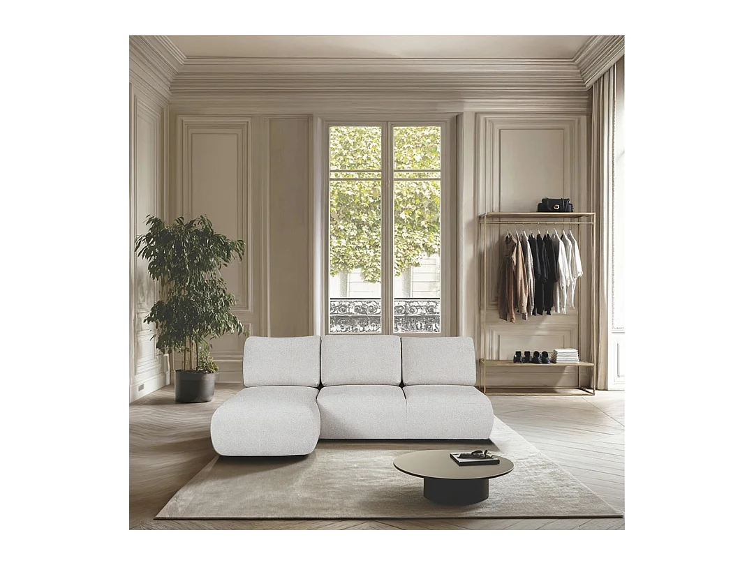 Rodier Canapé méridienne gauche sans accoudoirs Mirel gris